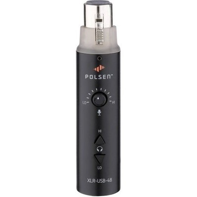 Polsen XLR-USB-48 USB Audio Interface Adapter w/ USB Cable   Tested Working