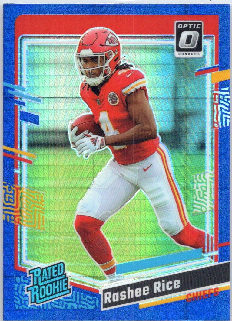 2023 Donruss Optic #257 Rashee Rice Blue Hyper