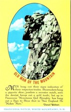 Daniel Webster Quote, OLD MAN OF THE MOUNTAIN, New Hampshire Chrome Postcard