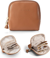 Small Travel Jewelry Case,Jewelry Pouch Bags with Zipper,Velvet Jewelry Organize