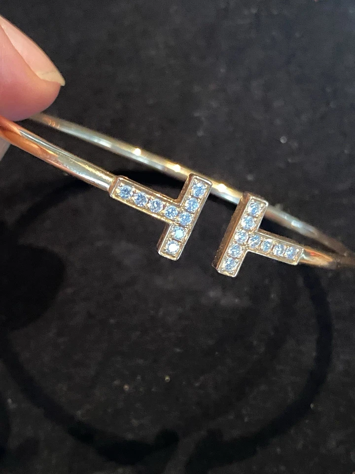 Armreif 750 Roségold mit Brillanten 18K Gold