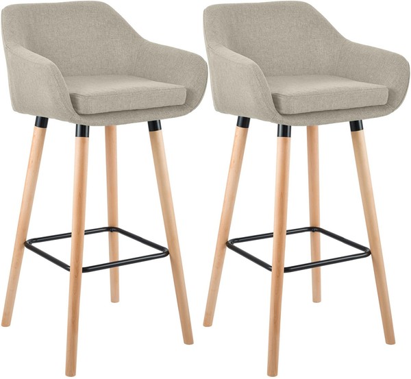 2Er Set Barhocker Grant Stoff Creme-image