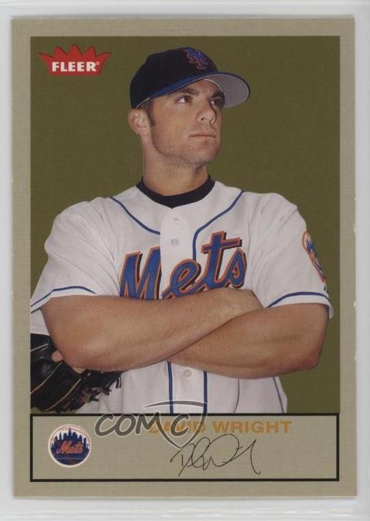 2005 Fleer Tradition Gray Back Gold Letter David Wright #110 0w7