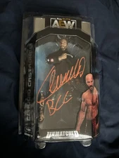 AEW CLAUDIO CASTAGNOLI SIGNED FIGURE UNMATCHED JSA Witness coa