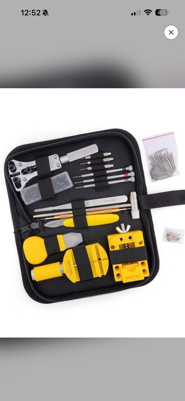 Invicta Travel Watch Repair Tool Kit ITK-006 Essentials In Box/Zipped Blk Pouch
