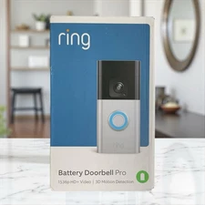 Ring Battery Doorbell Pro Battery-Powered Smart Wi-Fi Video Doorbell Sealed NEW