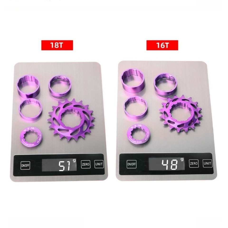 CNC Machined Aluminum Freewheel Cog 16T 18T for MTB Single Speed Fixed ...
