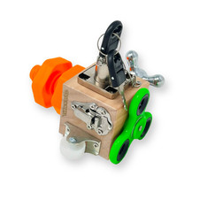 Wooden Busy Activity Cube Sensory Toy for Kids