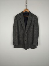 Harris Tweed Wool Blazer Jacket Gray size 46R