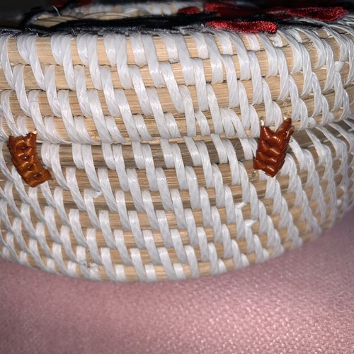 Rattan Crossbody Bali Bag Woven Circle Natural Shoulder Purse - Picture 3 of 8