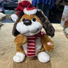 Dancing Singing Christmas Dog with Wiggling Ears Jingle Bell Rock Tested Works