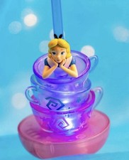 Disneyland 70th Disney 2026 Alice in Wonderland Teacups LU Bottle Topper & Straw