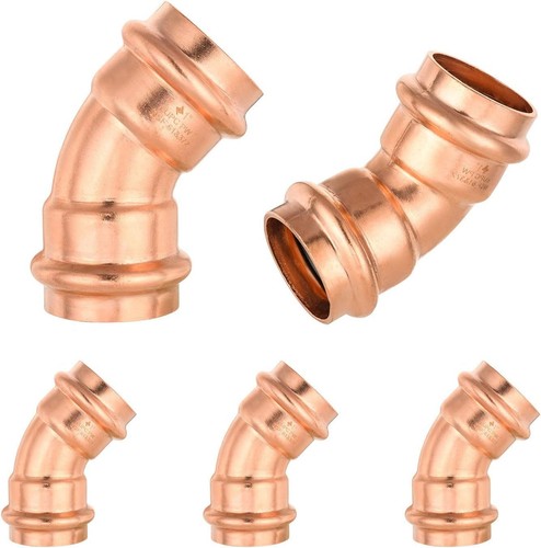 1" Copper Press-fit 45 Degree Elbow Fitting