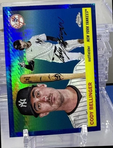 2025 Topps Chrome Platinum Anniversary Cody Bellinger #26 Blue Prism Refractor