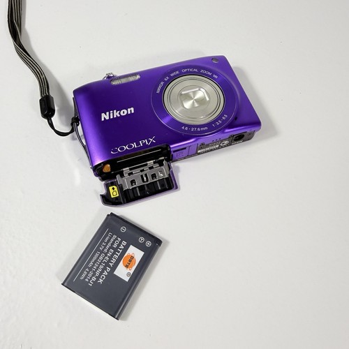 Nikon Coolpix S3300 16.0MP Compact Digital Camera Purple Tested Retro Cute ++ - Picture 11 of 14