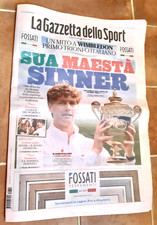 GAZZETTA SPORT 14/7/2025 - SINNER TRIONFA A WIMBLEDON