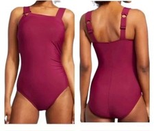 NWT Aqua Green Red One Piece Swimsuit Size: Large
