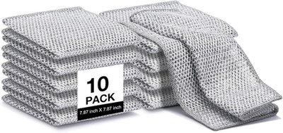 Non Scratch Wire Dishcloth, Multipurpose Wire Dishwashing Rag for Wet and Dry, M