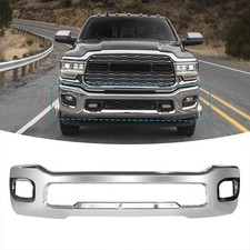 For 2019 2020 2021 2022 2023 Ram 2500 3500 Wfog Holes Chrome Steel Front Bumper For 2019 2020 2021 2022 2023 Ram 2500 3500 Wfog Holes Chrome Steel Front Bumper