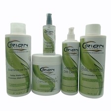 Kit de Seda 5 Pasos   Shampoo, Mask, Conditioner, Leave-In  Shine Drops