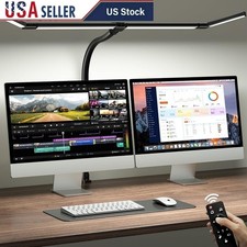Ultra Wide LED Desk Lamp Adjustable Brightness Color Temperature Remote Eye Care