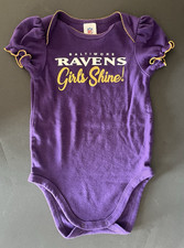 BALTIMORE RAVENS girls one piece 18 MONTHS Purple and Gold