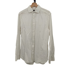 Quince Organic Cotton Cashmere Dress Shirt White Sleeved Top M
