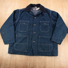 vtg 70s 80s BIG MAC blanket lined denim chore coat 46 barn work farm jacket