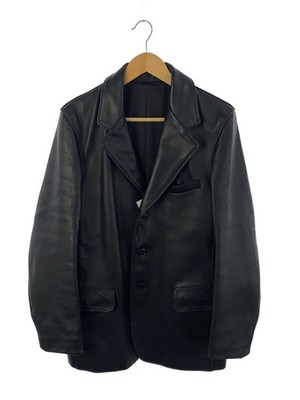 Schott 698 Notched lapel 3B leather tailored jacket 38 BLK 1638904016