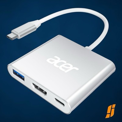 Acer USB C to HDMI Adapter 4K USB C Hub with 100W PD USBA 3.0 Port HDMI to US...