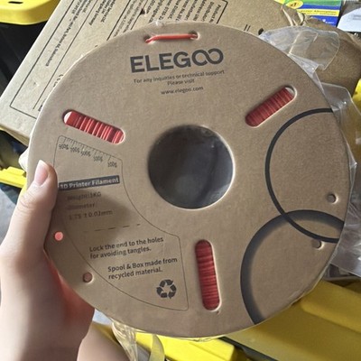 Elegoo 3D Printer Filament Spool PLA 1.75mm Red 1kg 10