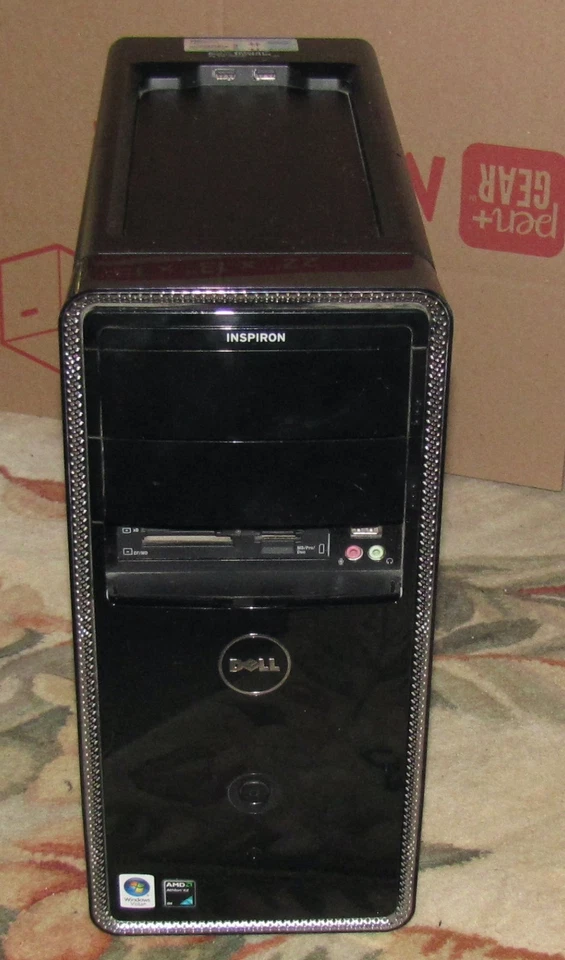 Dell Inspiron 519 EMPTY Computer 4 Slot Standard ATX Motherboard Tower PC Case - Image 3 of 4