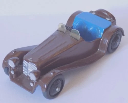 Dinky Toys No.38F Jaguar SS 100 Sports Car c.1950. Nice Restore. FREE UK P&P.