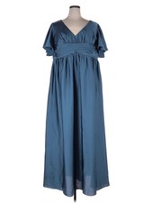 Azazie Women Blue Casual Dress 24 Plus