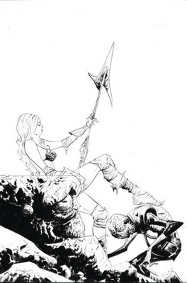 RED SONJA ATTACKS MARS #4 (OF 4) CVR G INCV 1:15 JAE LEE LINE ART VIRGIN VAR