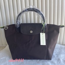 Borsa Longchamp Le Pliage S nuova con etichetta con manico superiore moka