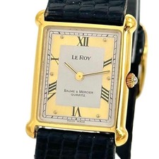 Orologio uomo Baume & Mercier Le Roy rettangolare quadrante romano usato autentico