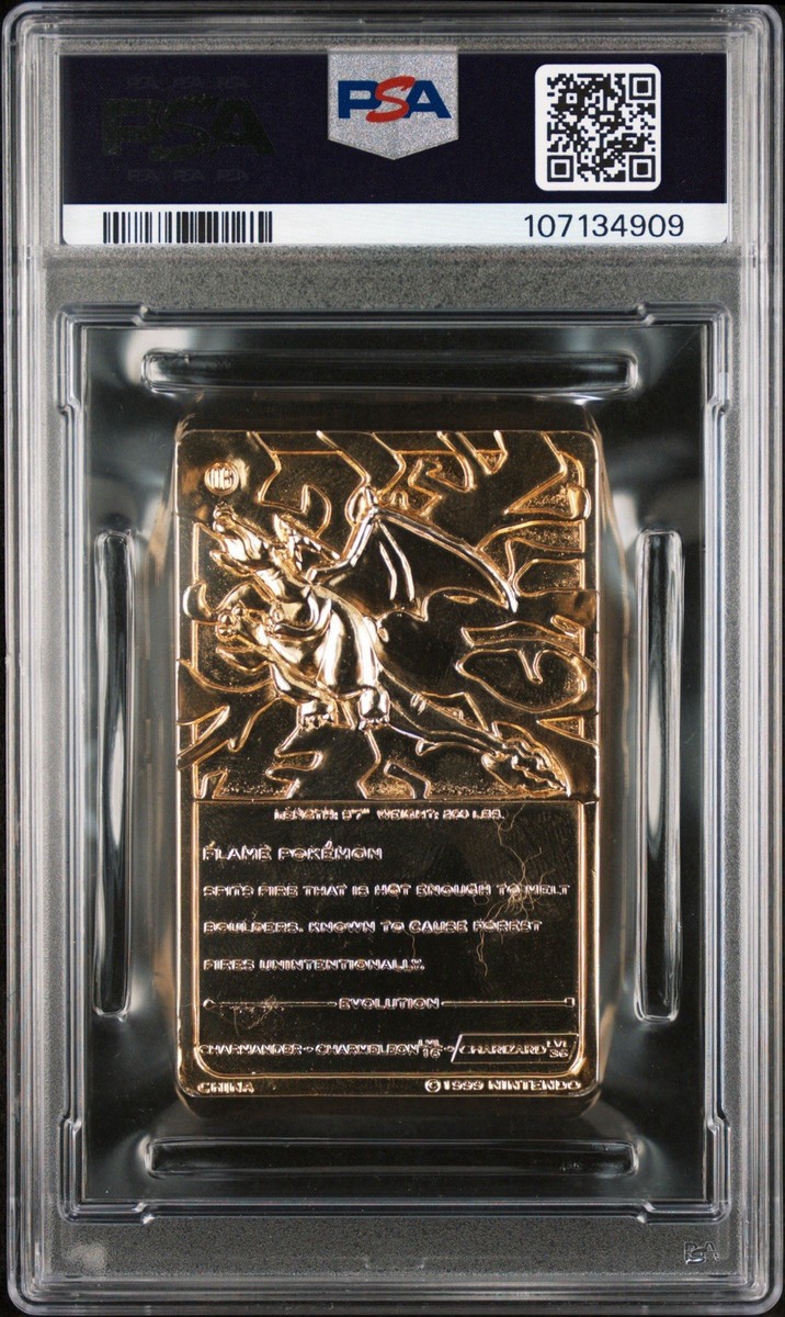 Charizard Pokemon Card Burger King 23K Gold Plated Promo