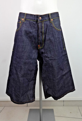 EVISU HOSE SHORTS BERMUDA HERREN GR 36 / 50 DENIM JEANS MAN BAGGY MIT TAG
