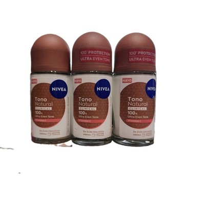 Nivea 3pk Tono Natural Deo Mujer Clinical 100h Roll-on  50ml each