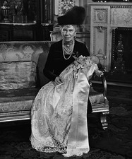Queen Mary the Queen Mother holds her great grandson Prince Charle- Old Photo