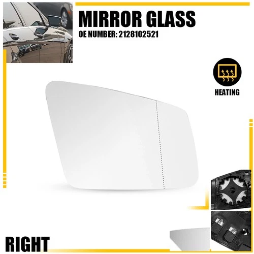 Heated Mirror Glass For Mercedes-Benz C250 CL550 CLS400 E63 S350 Passenger Side