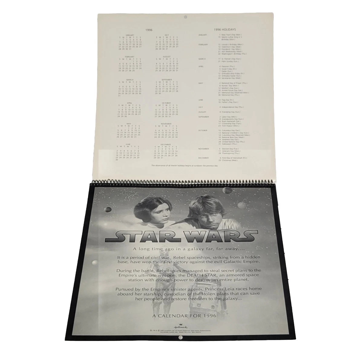1996 Star Wars Calendar Hallmark - (Works for 2024) | eBay