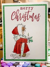 Stampin Up Christmas Card Kit Candle Girl