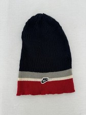Vintage Y2K 2000 Rare Nike Beanie In Black Red And Gray One Size Fits Most