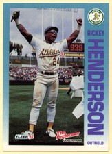 1992 Fleer 7-11/CITGO Rickey Henderson The Performer Collection card #17 HOF