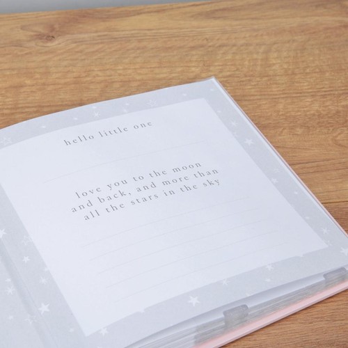 'Beautiful Baby Girl' Photo Album Teddy Icon Baby Gift Pink Holds 50 4 x 6'' - Picture 3 of 3