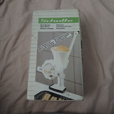 Vtg Schulte Manual Meat Mincer Hand Crank 