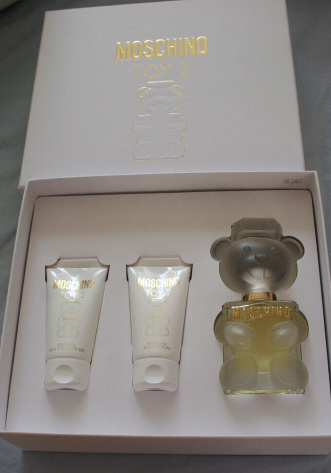 Moschino TOY 2 Eau De Parfum 3 Piece Gift Set Bath Gel Body Lotion