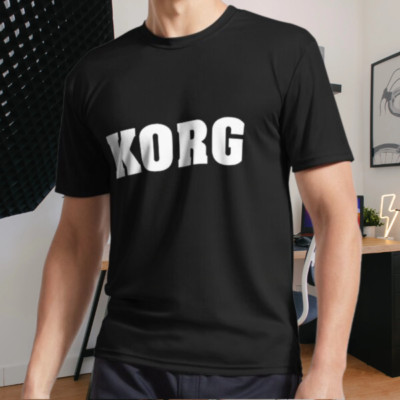 Best Seller Korg White Active Logo Men's T- Shirt Funny Size S to 5XL